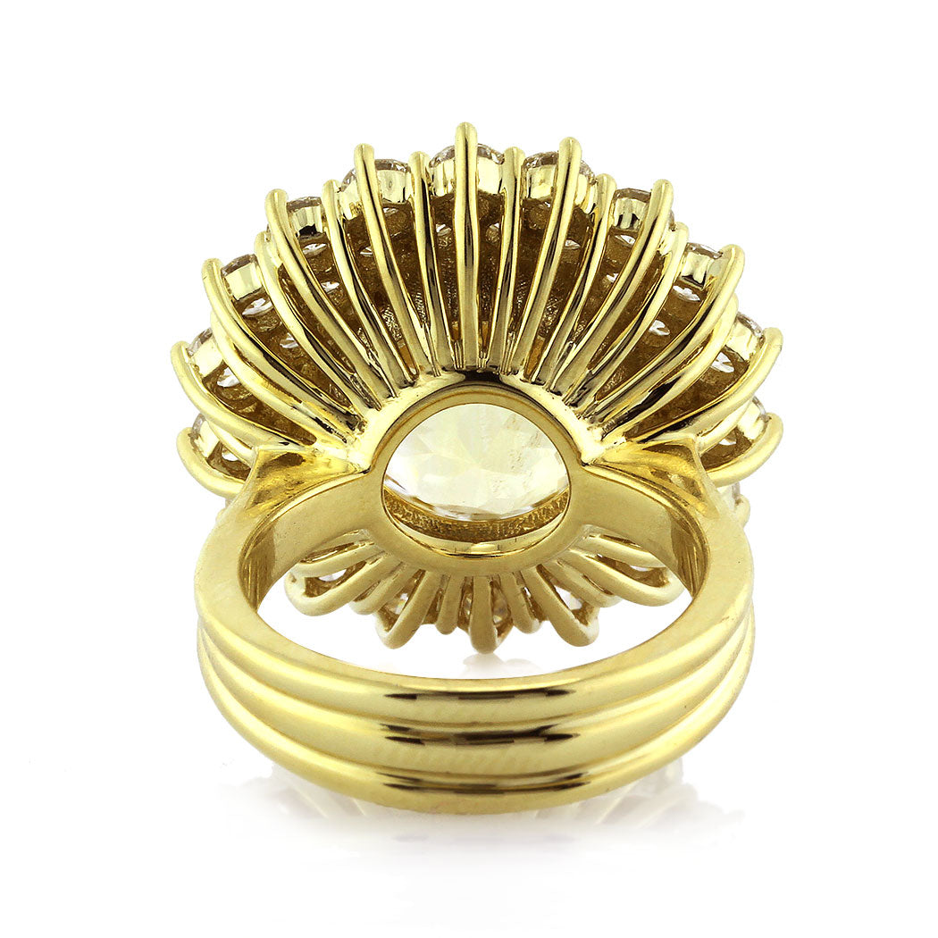 16.79ctw Natural Yellow Sapphire and Diamond Ring