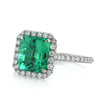 2.84ct Emerald and Diamond Engagement Ring