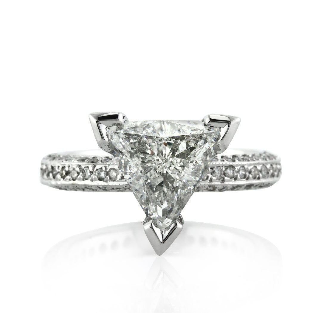 3.70ct Trillion Cut Diamond Engagement Ring