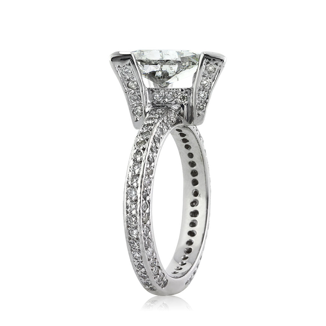 3.70ct Trillion Cut Diamond Engagement Ring