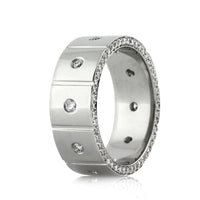 Men's 1.00ct Round Brilliant Cut Diamond Wedding Band in Platinum 8mm