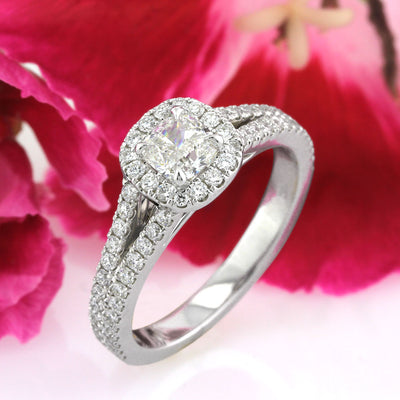 1.40ct Cushion Cut Diamond Engagement Ring