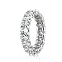 3.75ct Oval Cut Diamond Eternity Band in 18k White Gold
