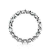 3.75ct Oval Cut Diamond Eternity Band in 18k White Gold