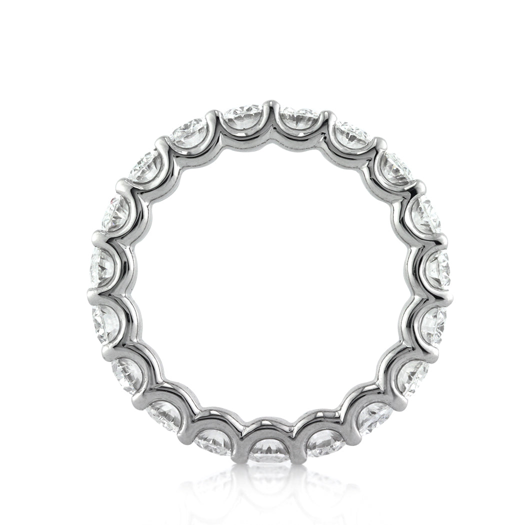 3.75ct Oval Cut Diamond Eternity Band in 18k White Gold