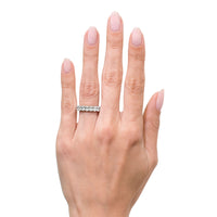 3.75ct Oval Cut Diamond Eternity Band in 18k White Gold