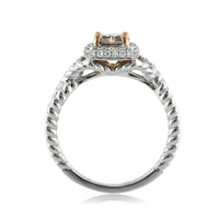 1.03ct Fancy Dark Pinkish Brown Cushion Cut Diamond Engagement Ring