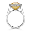 6.27ct Fancy Light Yellow Asscher Cut Diamond Engagement Ring