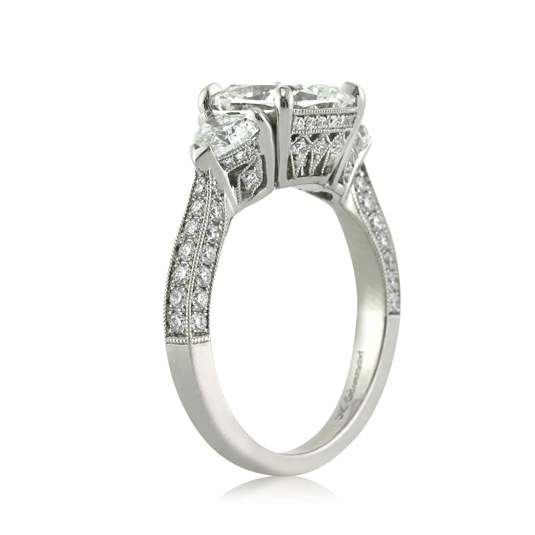 3.11ct Cushion Cut Diamond Engagement Ring