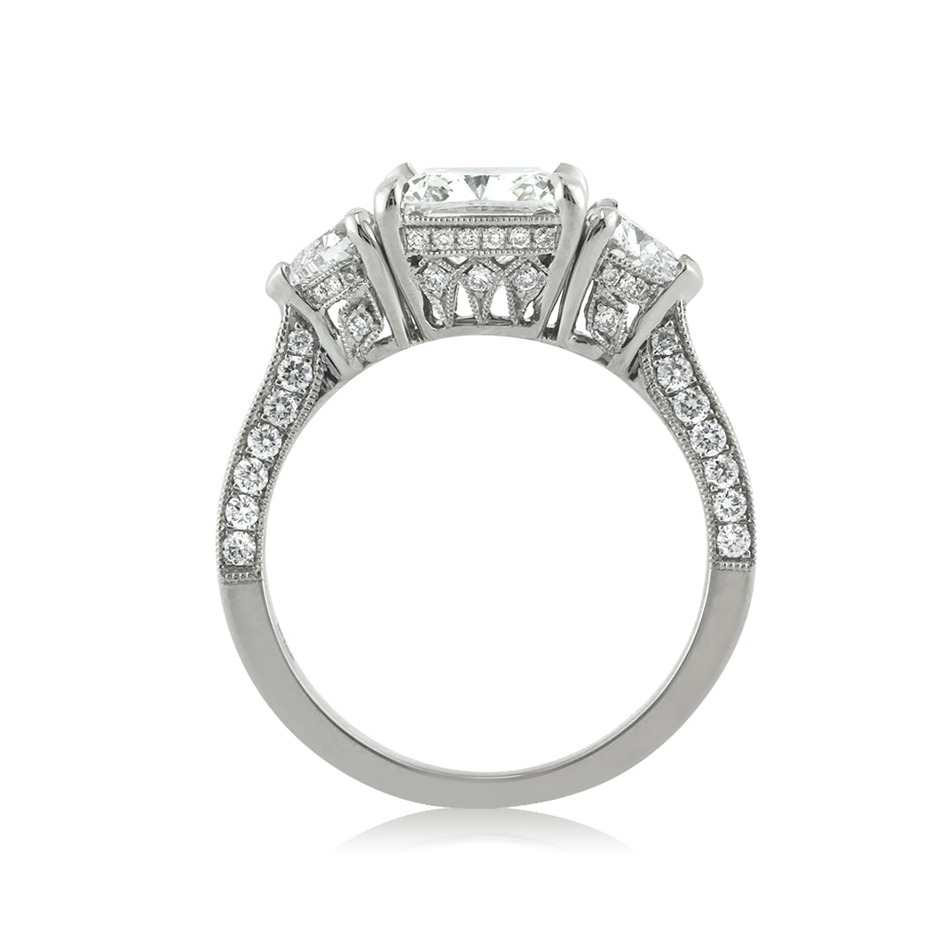 3.11ct Cushion Cut Diamond Engagement Ring