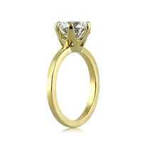 2.00ct Round Brilliant Cut Diamond Solitaire Engagement Ring in 18k Yellow Gold