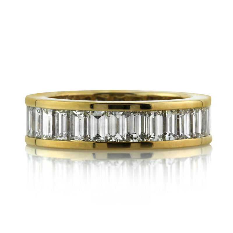 3.50ct Baguette Cut Diamond Eternity Band in 18k Yellow Gold