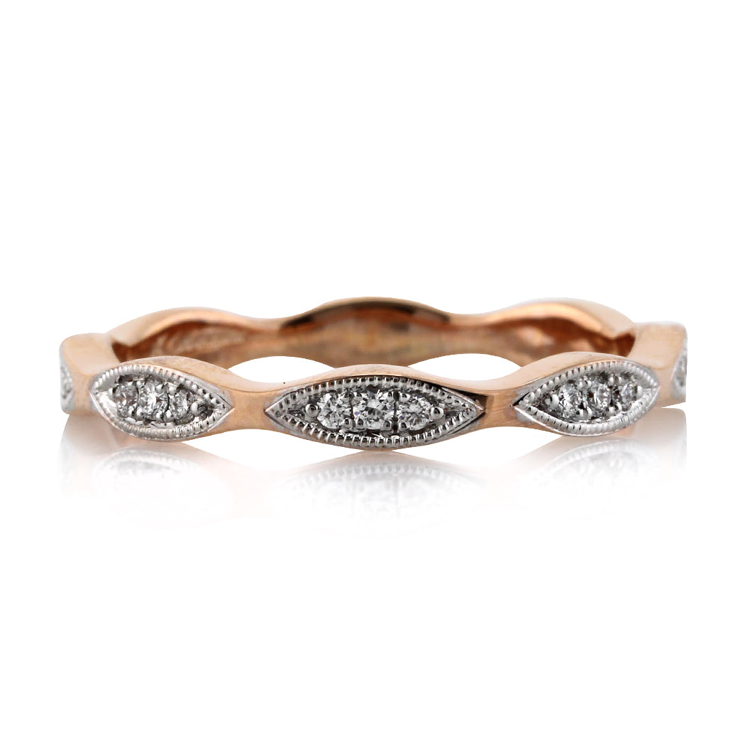 0.25ct Round Brilliant Cut Diamond Eternity Band in 18k Rose Gold