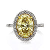 4.01ct Fancy Light Brown Yellow Oval Cut Diamond Engagement Ring