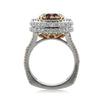 5.87ct Fancy Light Brown Round Brilliant Cut Diamond Engagement Ring