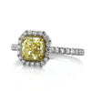 1.74ct Fancy Light Yellow Radiant Cut Diamond Engagement Ring