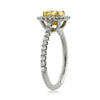1.74ct Fancy Light Yellow Radiant Cut Diamond Engagement Ring
