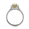 1.74ct Fancy Light Yellow Radiant Cut Diamond Engagement Ring