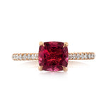 2.31ct Pink Tourmaline and Diamond Engagement Ring