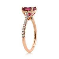 2.31ct Pink Tourmaline and Diamond Engagement Ring