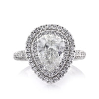 2.61ct Pear Shaped Diamond Engagement Ring