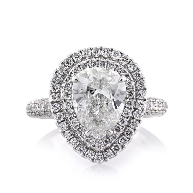 2.61ct Pear Shaped Diamond Engagement Ring
