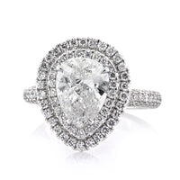 2.61ct Pear Shaped Diamond Engagement Ring