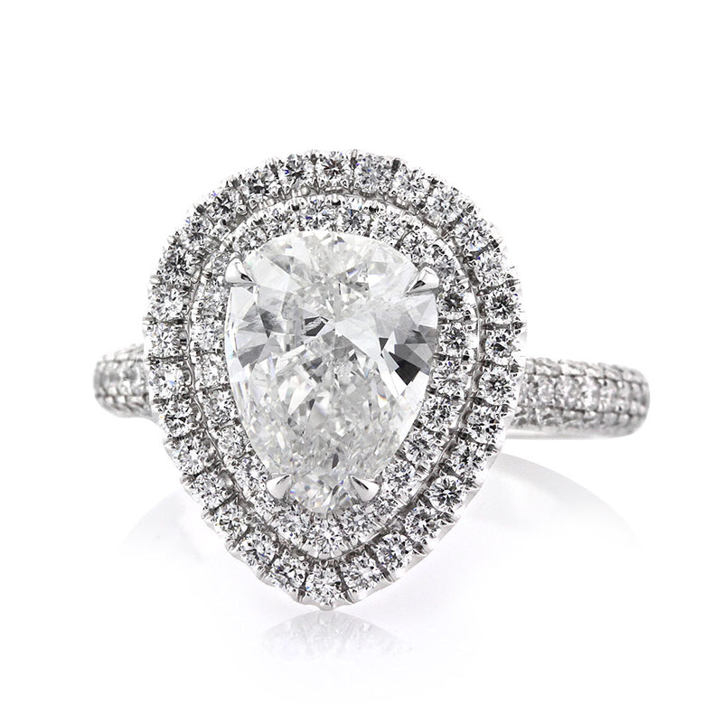 2.61ct Pear Shaped Diamond Engagement Ring