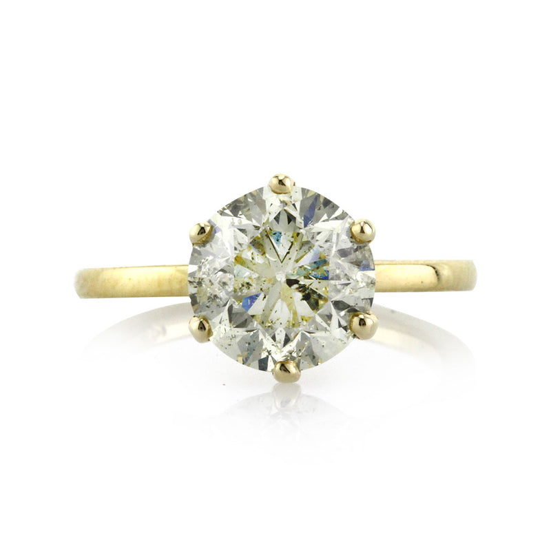 3.00ct Round Brilliant Cut Diamond Solitaire Engagement Ring