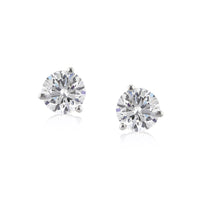 2.27ct Round Brilliant Cut Diamond Martini Stud Earrings