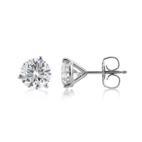 2.27ct Round Brilliant Cut Diamond Martini Stud Earrings