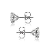 2.27ct Round Brilliant Cut Diamond Martini Stud Earrings