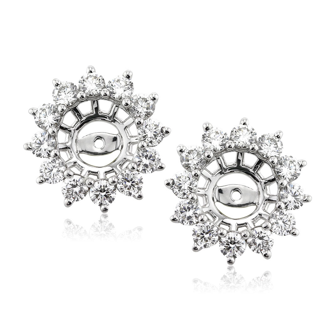 7.20ct Round Brilliant Cut Diamond Stud Earrings