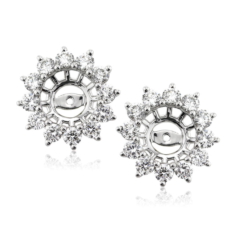 7.20ct Round Brilliant Cut Diamond Stud Earrings