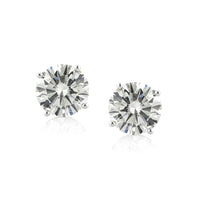 4.03ct Round Brilliant Cut Diamond Stud Earrings
