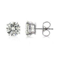 4.03ct Round Brilliant Cut Diamond Stud Earrings