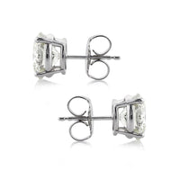 4.03ct Round Brilliant Cut Diamond Stud Earrings