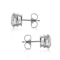 4.05ct Round Brilliant Cut Diamond Stud Earrings