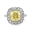 5.53ct Fancy Yellow Old Mine Brilliant Diamond Engagement Ring