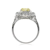 5.53ct Fancy Yellow Old Mine Brilliant Diamond Engagement Ring