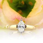 0.88ct Marquise Cut Diamond Solitaire Engagement Ring