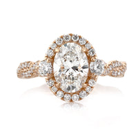 1.82ct Oval Cut Diamond Engagement Ring