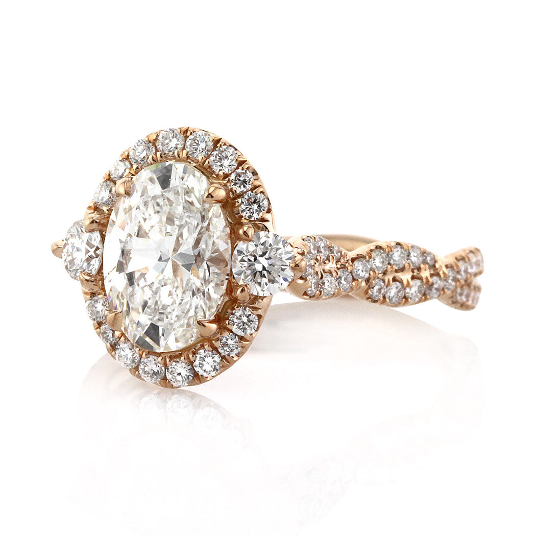 1.82ct Oval Cut Diamond Engagement Ring