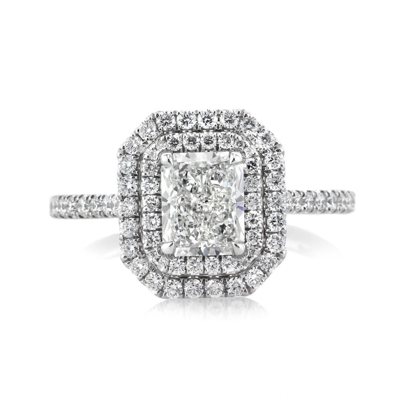 1.66ct Radiant Cut Diamond Engagement Ring