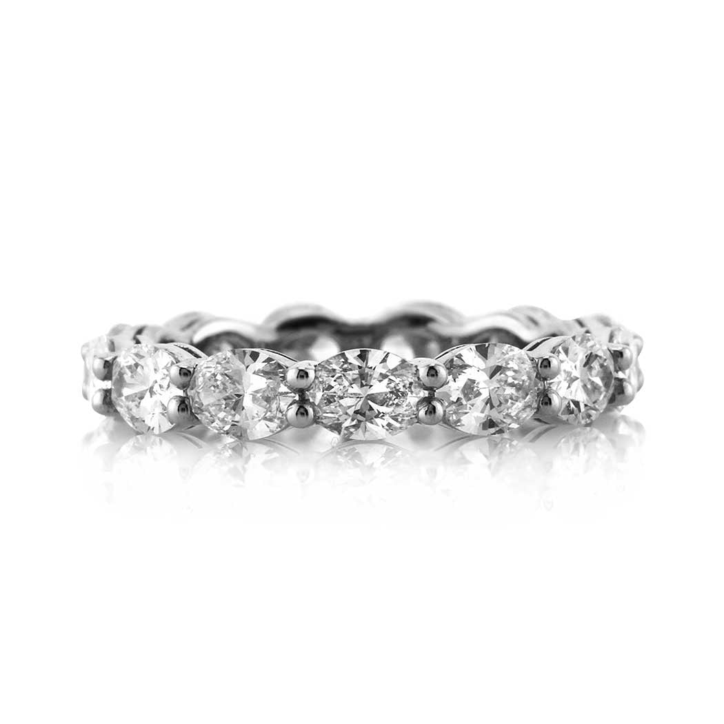 2.50ct Oval Cut Diamond Eternity Band in Platinum