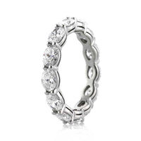 2.50ct Oval Cut Diamond Eternity Band in Platinum
