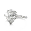 4.16ct Pear Shaped Diamond Three-Stone Engagement Ring