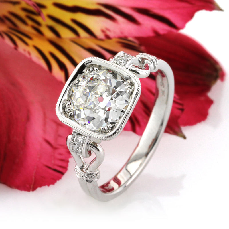 1.70ct Old European Cut Diamond Engagement Ring