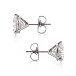 4.30ct Round Brilliant Cut Diamond Stud Earrings