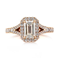 1.72ct Emerald Cut Diamond Engagement Ring